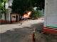 Voraz incendio consume una planta de gas LPG en Villanueva, Cortés