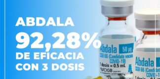 ¡Nueva vacuna cubana! “Abdala” tiene 92% de eficacia contra el Covid-19