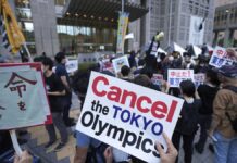 Un detenido en las manifestaciones contra los Juegos Olímpicos de Tokio