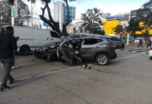 Una persona herida deja como resultado un aparatoso accidente vial en la capital