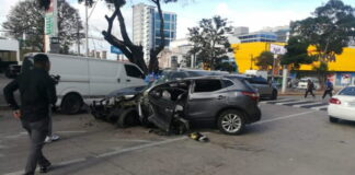 Una persona herida deja como resultado un aparatoso accidente vial en la capital