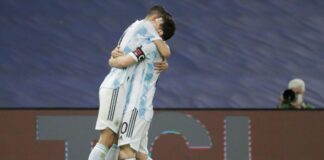 Argentina está ganando 1-0 a Brasil con un golazo de Di María al minuto 22 del 1er tiempo.