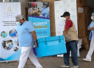 Honduras recibe segundo lote de 54 mil 990 dosis de vacunas Pfizer