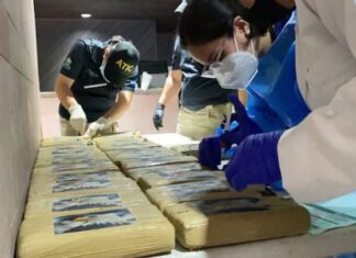 Ministerio Público realizó peritaje químico-toxicológico a la cocaína incautada en Roatán