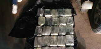 Decomisan 29 paquetes de clorhidrato de cocaína dentro de un carro en Olancho