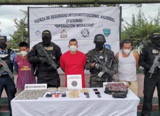 Detienen a tres supuestos miembros de la MS-13 dedicados a la venta y distribución de drogas en La Paz