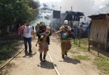 Una persona muerta y dos menores rescatados deja como resultado un incendio en El Progreso
