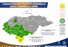Honduras decreta alerta amarilla en dos departamentos por intensas lluvias