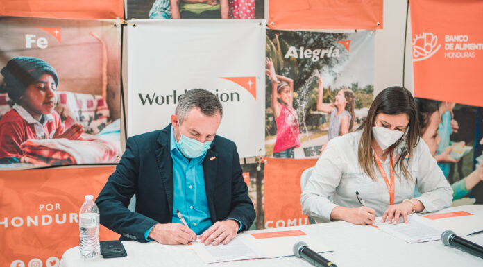 World Vision y el Banco de Alimentos firman un importante convenio para fomentar la lucha contra el hambre en Honduras