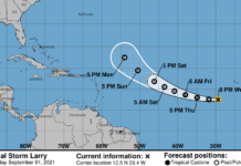 Tormenta Larry se fortalece y puede que se convierta en huracán esta noche