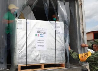 Honduras recibe 150 mil dosis de vacunas AstraZeneca donadas por México