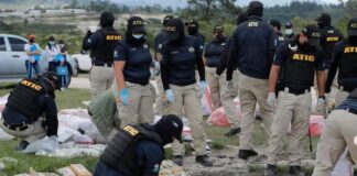 Decomisan en Honduras 108 kilos de cocaína y detienen a cinco personas