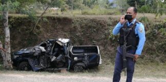 Siete personas heridas deja un aparatoso accidente vial en Olanchito, Yoro