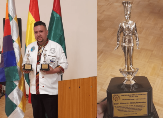 Chef hondureño recibe importante premio en la Convención Internacional de Gastrónomos