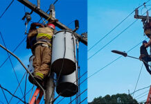 Técnico electricista sufre una brutal descarga de energía en La Ceiba