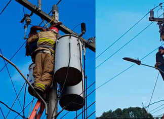 Técnico electricista sufre una brutal descarga de energía en La Ceiba