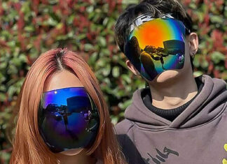Empresa japonesa lanza al mercado unas curiosas gafas de sol que cubren desde las cejas al mentón
