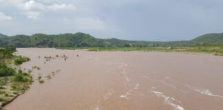 Cuatro personas se encuentran atrapadas en unas cañeras por la crecida del Río Ulúa en Villanueva, Cortés