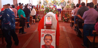 En medio de la tristeza y dolor, pobladores de Cantarranas le dan el último adiós a su alcalde “Paquito” Gaitán