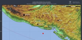 Un seismo de magnitud 5,3 en el Pacífico sacude a El Salvador sin dejar daños