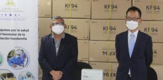 Un total de 30 mil mascarillas fueron donadas a Honduras por la República de Corea para prevención del Covid-19