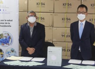 Un total de 30 mil mascarillas fueron donadas a Honduras por la República de Corea para prevención del Covid-19