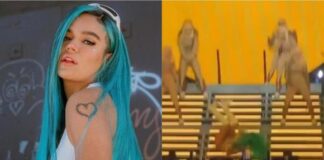 Karol G sufre una aparatosa caída en pleno concierto en Miami (Vídeo)