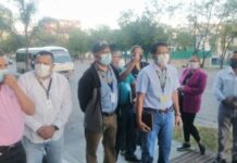 En paro de brazos caídos los empleados de ENEE por falta de pago