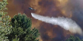 Dos muertos al caer helicóptero que combatía incendios en Patagonia argentina