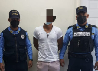 Joven desobediente es capturado por agentes policiales en Atlántida