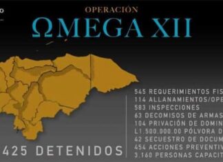 Operación Omega XII deja 425 detenidos y 545 requerimientos fiscales
