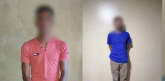 Agentes policiales detienen a dos individuos en la zona oriental