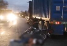 Motociclista muere tras impactar con rastra en carretera al sur de Honduras