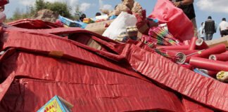 Incineran un fuerte cargamento de pólvora decomisada en la capital