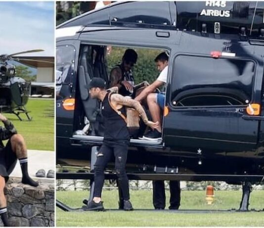 Neymar tiene el helicóptero de Batman y lo usa para ir a entrenar