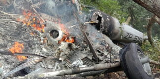 Un helicóptero militar se estrella en Lima y mueren sus cinco tripulantes