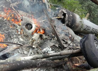 Un helicóptero militar se estrella en Lima y mueren sus cinco tripulantes