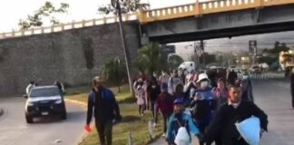 Sale primera caravana de hondureños y extranjeros de 2022 hacia EEUU