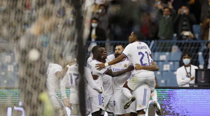 El Real Madrid conquista su duodécima Supercopa tras vencer 0-2 al Athletic Club