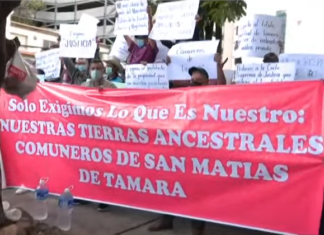 Pobladores de San Matías exigen legalización de tierras