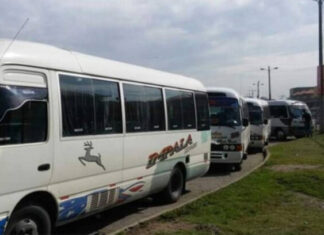 Transportistas paralizan sus unidades en la gran Terminal de Buses de SPS