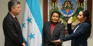 Esposa de Jari Dixon es juramentada como consejera propietaria de Banhprovi y devengará 225 mil lempiras mensuales