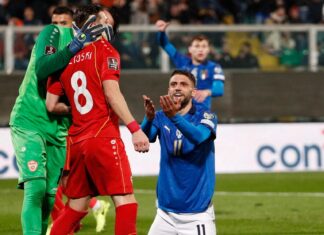 Italia se queda fuera del mundial por segunda vez consecutiva tras caer 0-1 ante Macedonia del Norte