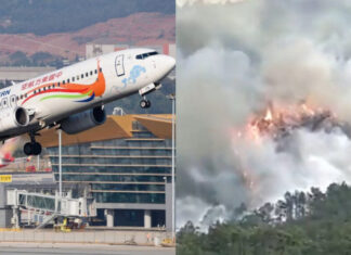 Avión con 132 personas a bordo se accidenta en China