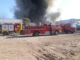 Incendio consume contenedores de empresa melonera en Choluteca