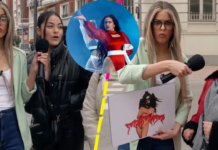 Rosalía se disfraza y juega a ser reportera por las calles de Madrid