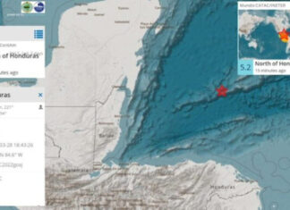 Se registra un sismo de 5.2 grados en la escala de Richter en Guanaja