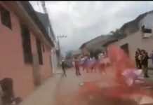 Helicóptero destruyó varias de las tradicionales alfombras de aserrín en Comayagua