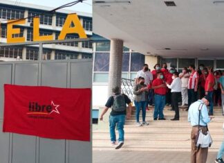 Colectivos de Libre abren portones del Hospital Escuela y exigen cambio de director