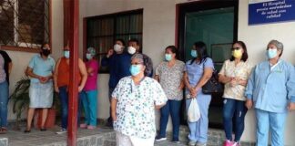 Por falta de pago, Sitramedhys realiza plantón en el Mario Catarino Rivas